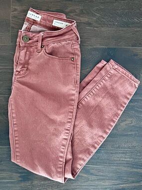 Bullhead Dusty Rose Pink Skinny Jeans Mid Rise Stretch Jegging